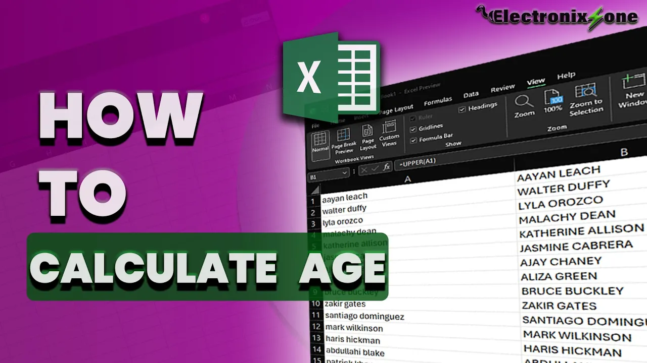 How to Calculate Age in Excel