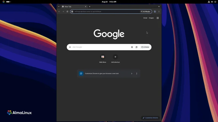 Finished result — Google Chrome running