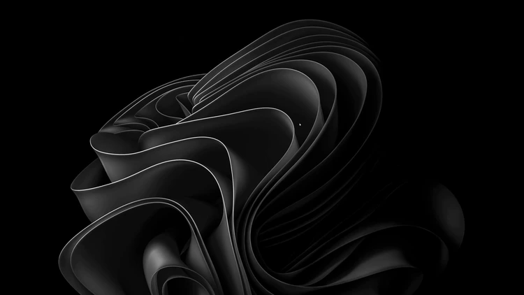 Windows 10 desktop showing a custom 4K dark wallpaper applied after right-clicking the downloaded image and selecting set as desktop background.