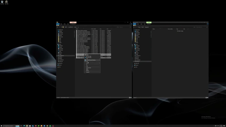 The Orico NVMe enclosure connected via USB-C and recognized by Windows 10 File Explorer as the Ventoy (G:) drive, ready for a transfer speed test.